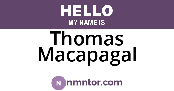 Thomas Macapagal