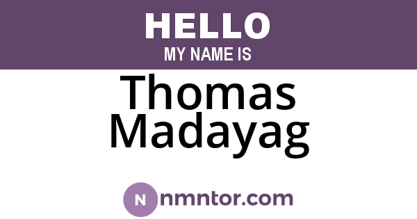 Thomas Madayag