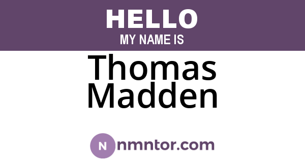Thomas Madden