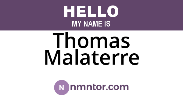 Thomas Malaterre