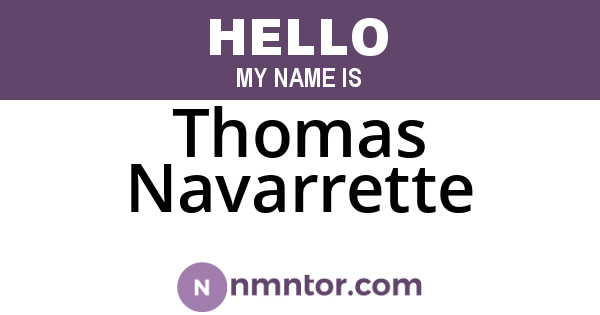 Thomas Navarrette