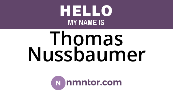 Thomas Nussbaumer