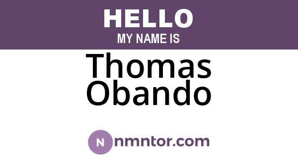 Thomas Obando