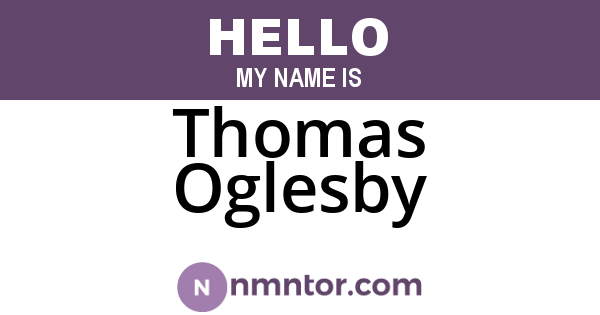 Thomas Oglesby