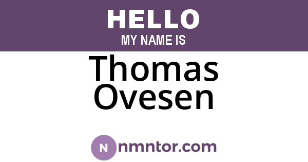 Thomas Ovesen