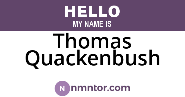 Thomas Quackenbush