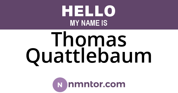 Thomas Quattlebaum