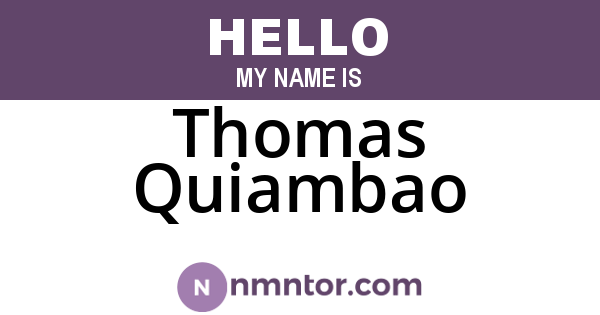 Thomas Quiambao