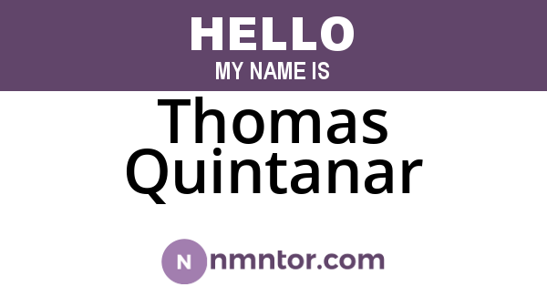 Thomas Quintanar