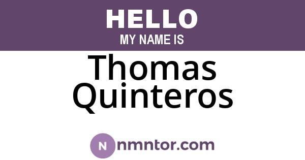 Thomas Quinteros