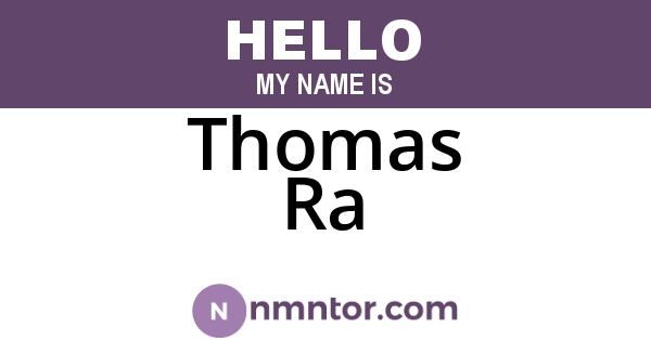 Thomas Ra