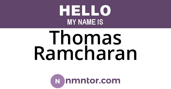 Thomas Ramcharan