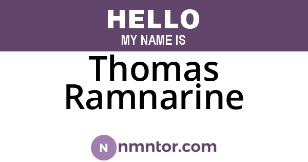 Thomas Ramnarine