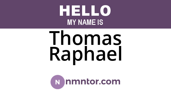 Thomas Raphael
