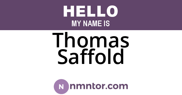 Thomas Saffold