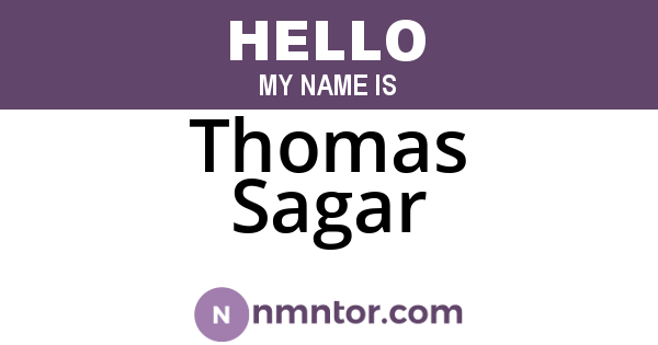 Thomas Sagar