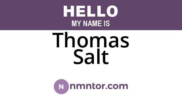 Thomas Salt