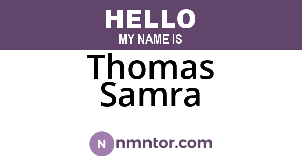 Thomas Samra