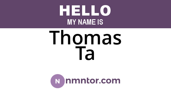 Thomas Ta