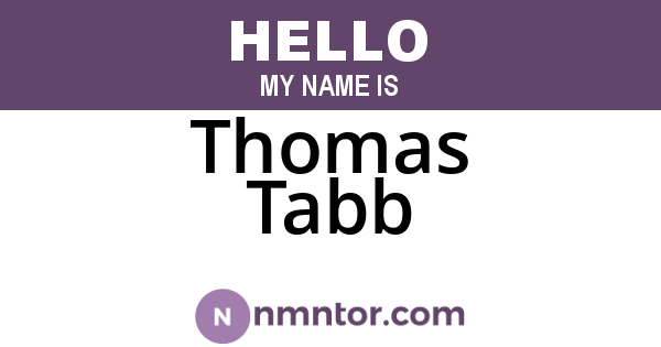 Thomas Tabb