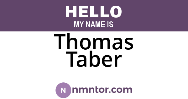 Thomas Taber