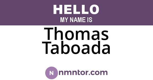 Thomas Taboada