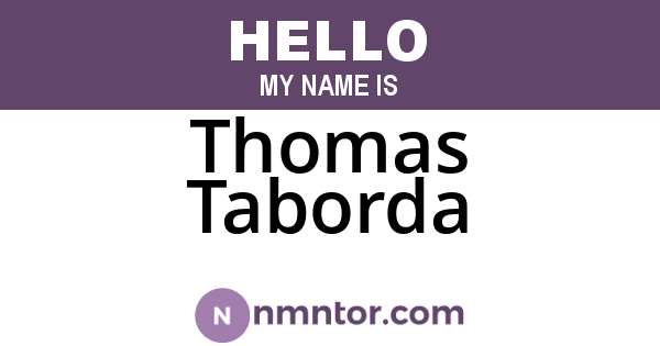Thomas Taborda
