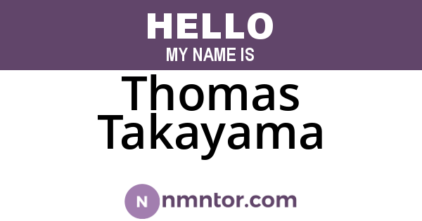 Thomas Takayama