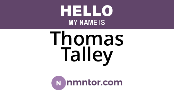 Thomas Talley