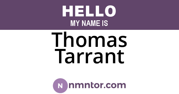 Thomas Tarrant