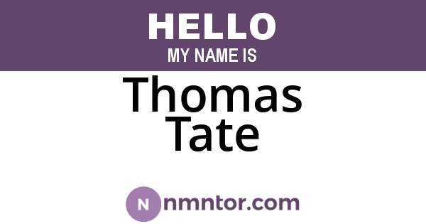 Thomas Tate