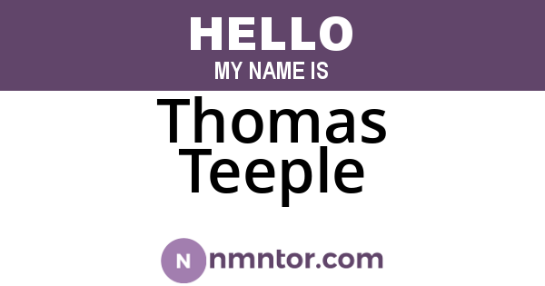 Thomas Teeple