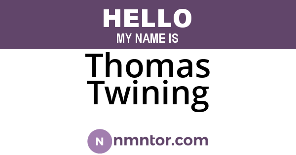 Thomas Twining