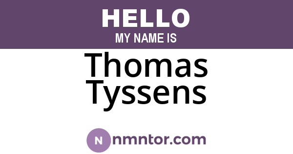 Thomas Tyssens