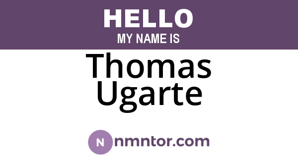 Thomas Ugarte