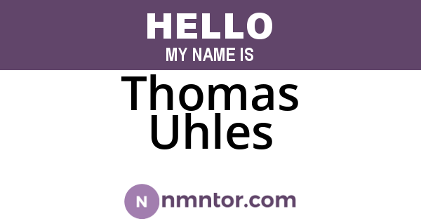 Thomas Uhles