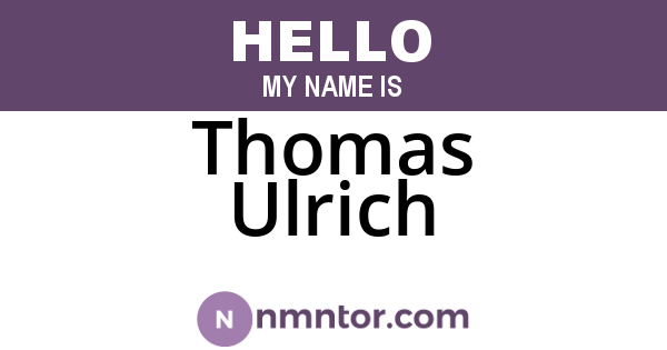 Thomas Ulrich