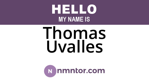 Thomas Uvalles