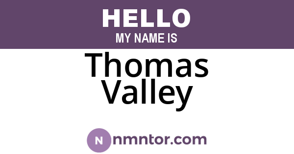 Thomas Valley
