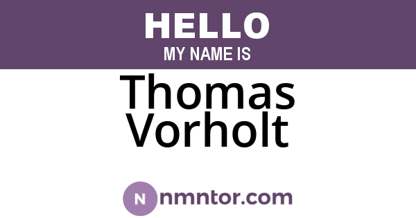 Thomas Vorholt