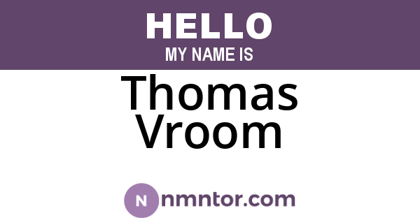 Thomas Vroom