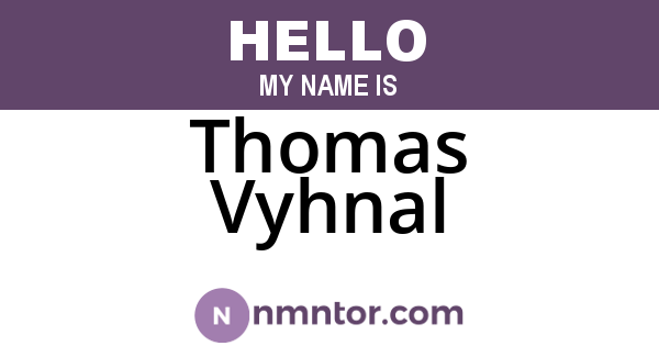 Thomas Vyhnal