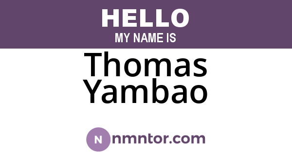 Thomas Yambao