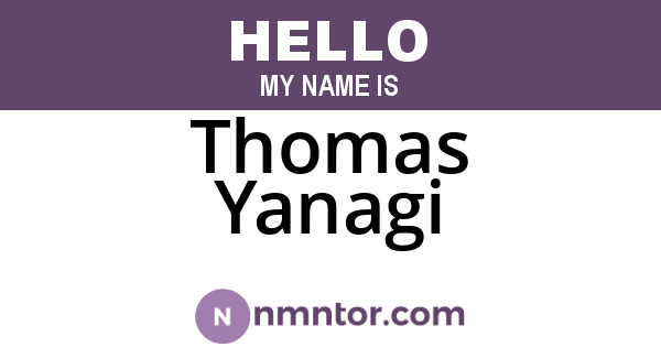 Thomas Yanagi
