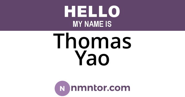 Thomas Yao