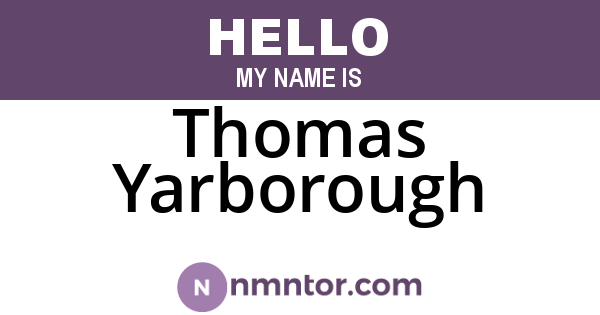 Thomas Yarborough