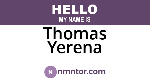 Thomas Yerena