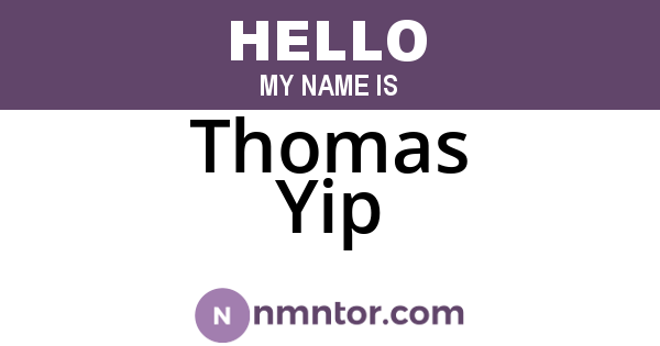 Thomas Yip