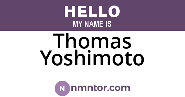 Thomas Yoshimoto