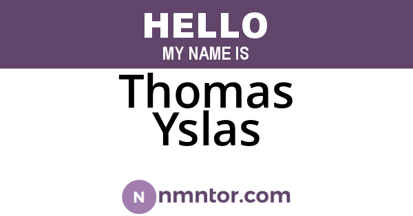 Thomas Yslas